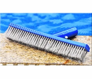 18''/45cm Deluxe Swimming Pool wall Brush cleaning equipment W/ Alu Back& Stainless steel Bristle