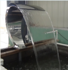 Big mirror polished water spillway for pool decoration