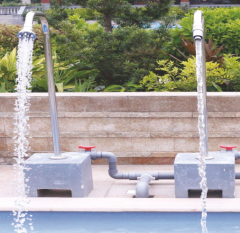 Swimming pool shower head, shower in swimming pool