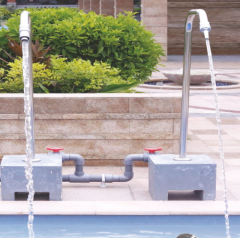 Swimming pool shower head, shower in swimming pool