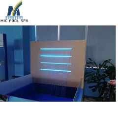 RGB LED light acrylic spillway water curtain pool fountain swimming fountain