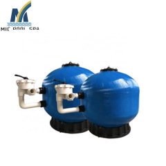 Top-mount and side-mount swimming pool fiberglass sand filter