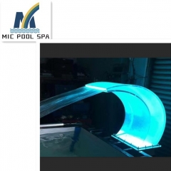 Spa Massage Acrylic Outdoor Waterfall Wall Swimming Pool Fountain with transformer and remote controller