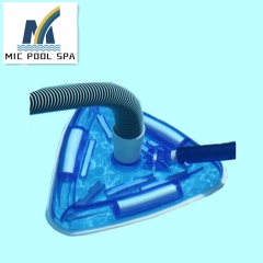 Multifunction Deluxe Trianguar Transparent Weighted Vac Head Flexible Vacuum Head For Cleaning Pool