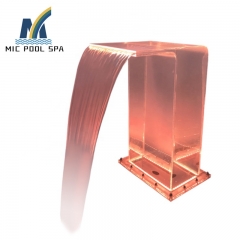 Outdoor Garden Water Fountain Transparent Acrylic Led Waterfall Spillway Pool Fountains And Waterfalls