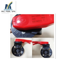 Swimming Pool wafer style handle butterfly valve，s...