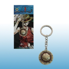 One Piece Luffy Hat Shape Anime Keychain