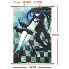 BH036-60X90黑岩塑杆布挂画