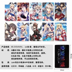 10个一套）舰队Collection一套10个装磨砂卡贴5套起批