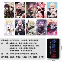 10个一套）终结的炽天使一套10个装磨砂卡贴