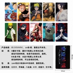 10个一套）火影忍者一套10个装磨砂卡贴