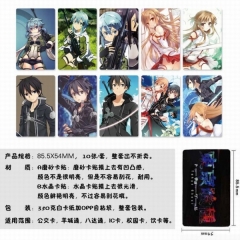 10个一套）刀剑神域一套10个装磨砂卡贴5套起批