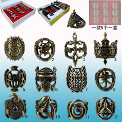 12 Styles Anime Ring
