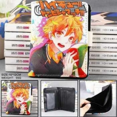 排球少年PU斜纹二折按扣短款钱包