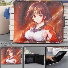 甲铁城的卡巴内瑞无名PU斜纹二折按扣短款钱包