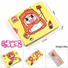 干物妹小埋彩图PU皮二折钱包B款