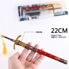fate命运赛巴石中剑可弹动带鞘刀22CM