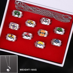 Pokemon Anime Ring+Necklace