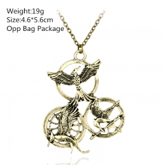 The Hunger Games Mockingjay Golden Alloy Anime Necklace (10pcs/set)