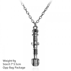 Doctor Who Flashlight Silver Alloy Anime Necklace (10pcs/set)
