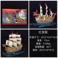One Piece Cartoon Red Hair Pirates Anime Figure Boat Model Toys