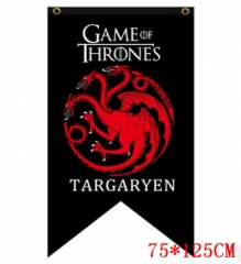 Game of Thrones TARGARYEN 96*64cm Cosplay Black Background Anime Flag