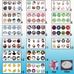 8PCS/SET 5.8CM 16 Styles Pokemon Anime Brooch