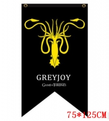 Game of Thrones GREYJOY 96*64cm Cosplay Black Background Anime Flag