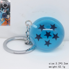 七龙珠蓝色六星龙珠球钥匙扣