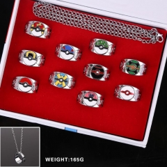 Pokemon Anime Ring+Necklace