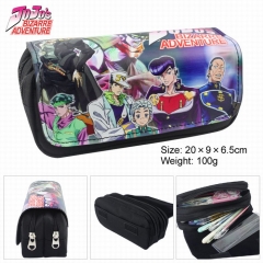 JOJO的奇妙冒险PU尼龙多功能双层拉链钱包笔袋