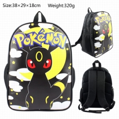 Pokemon Umbreon Cartoon School Bag PU Canvas Anime Backpack
