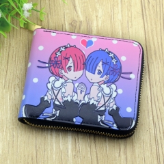 Zero Kara Hajimeru Isekai Seikatsu Zipper Folding Purse Anime Wallet