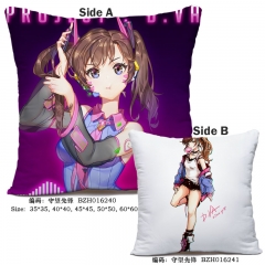 Overwatch Japanese Fashion Game Print Cosplay Soft Two Sides Anime Pillow 45*45CM