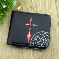 Fate Stay Night Cartoon Zipper Folding Purse Anime Wallet