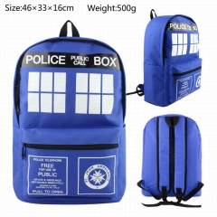 Doctor Who School Cartoon Bag Canvas Stereoscopic Anime Backpack