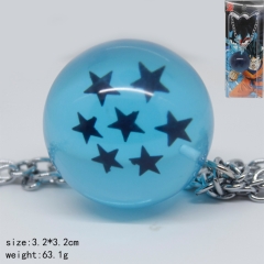 七龙珠蓝色七星龙珠球项链