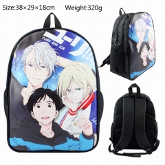 Yuri !!! on Ice Cartoon Teenages Colorful Bag PU Canvas Anime Backpack