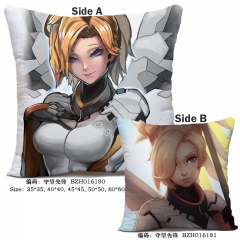 Overwatch Japanese Fashion Game Print Cosplay Soft Two Sides Anime Pillow 45*45CM