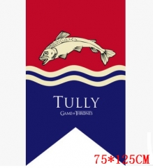 Game of Thrones TULLY 96*64cm Cosplay Blue & Red Background Anime Flag