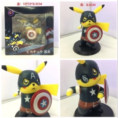 Captain America Cos Pokemon Pikachu Anime PVC Figure