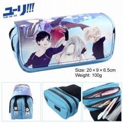 Yuri on Ice PU Nylon Multifunctional Anime Pencil Bag