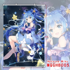 Lovely Girl Hatsune Miku Cartoon Wallscrolls Japanese Popular Singer Cosplay Anime Wallscrolls 60*90CM