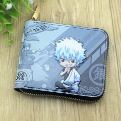 Gintama Cartoon Zipper Folding Purse Anime Wallet