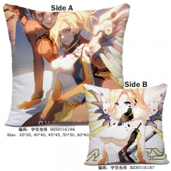 Overwatch Japanese Fashion Game Print Cosplay Soft Two Sides Anime Pillow 45*45CM