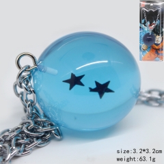 七龙珠蓝色二星龙珠球项链