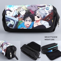 Yuri On Ice Anime Cartoon PU Multi-function Pencil Bag