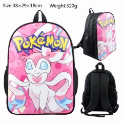 Pokemon Sylveon Cartoon School Bag PU Canvas Anime Backpack