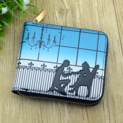 Kuroshitsuji Cartoon For Adult Zipper Folding Purse Anime Wallet
