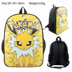 Pokemon Fashion Japanese Jolteon Anime PU +Canvas Backpack Bag